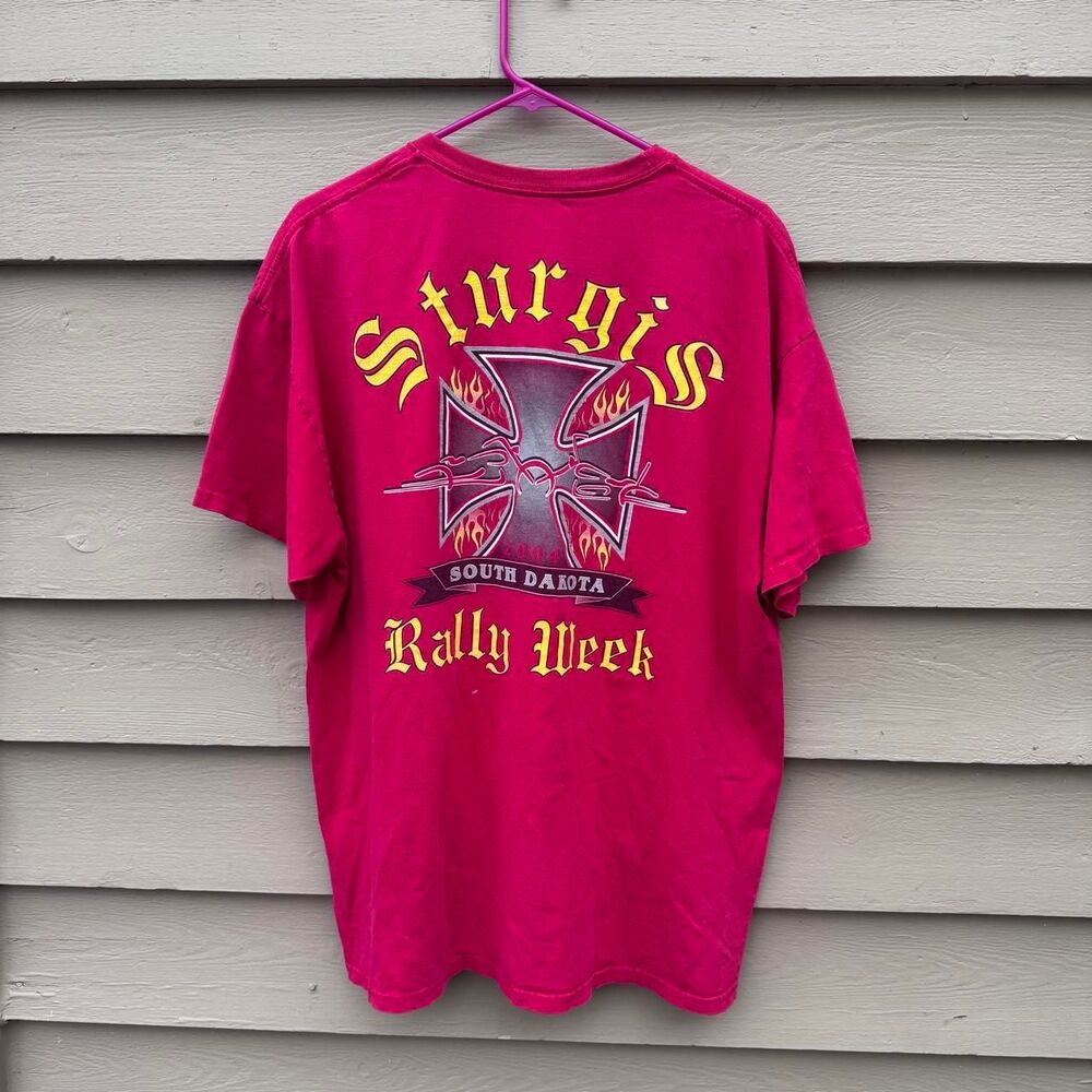 West-coast-choppers Men's Red and Pink T-shirt